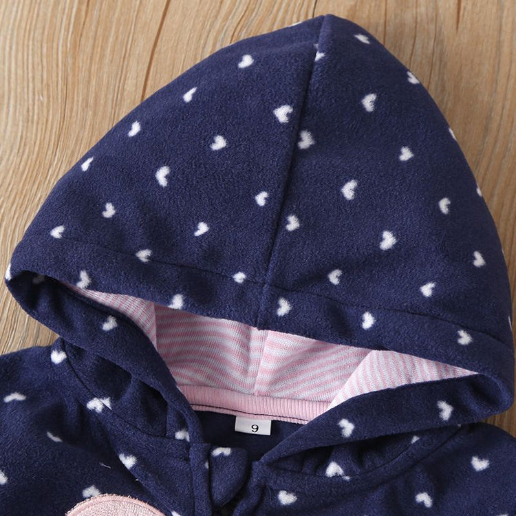 Various Prints Hooded Zipper Jacket