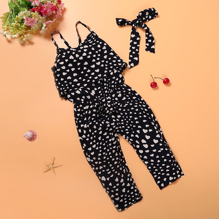 Polka Dot Girls Jumpsuit