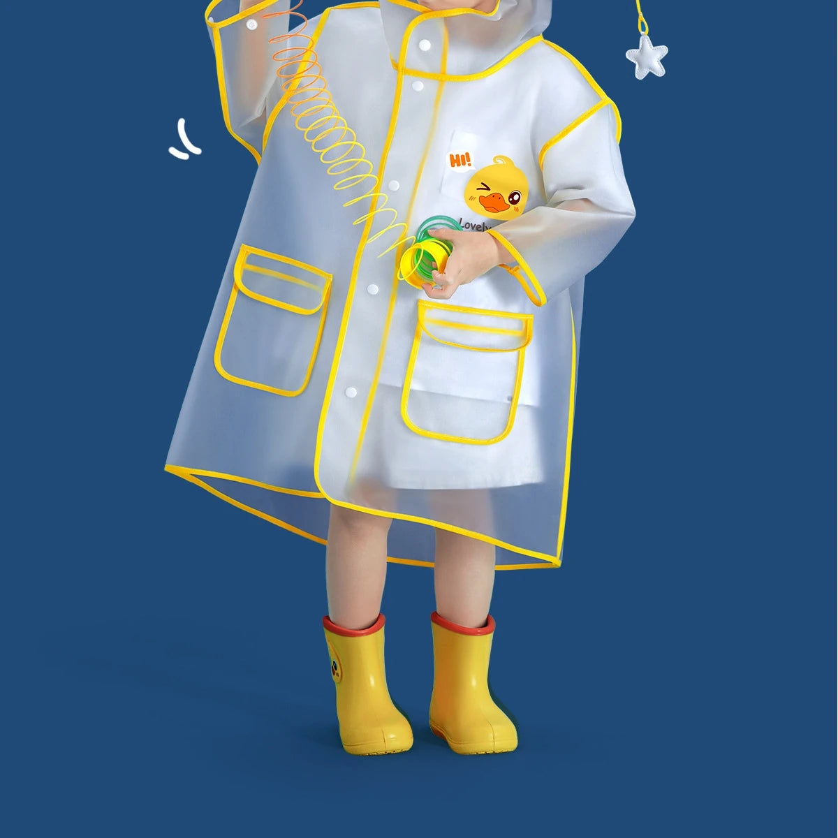 Dinosaur, Duck or Cow Adorable Raincoat and Boots