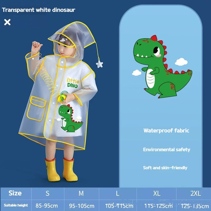 Dinosaur, Duck or Cow Adorable Raincoat and Boots