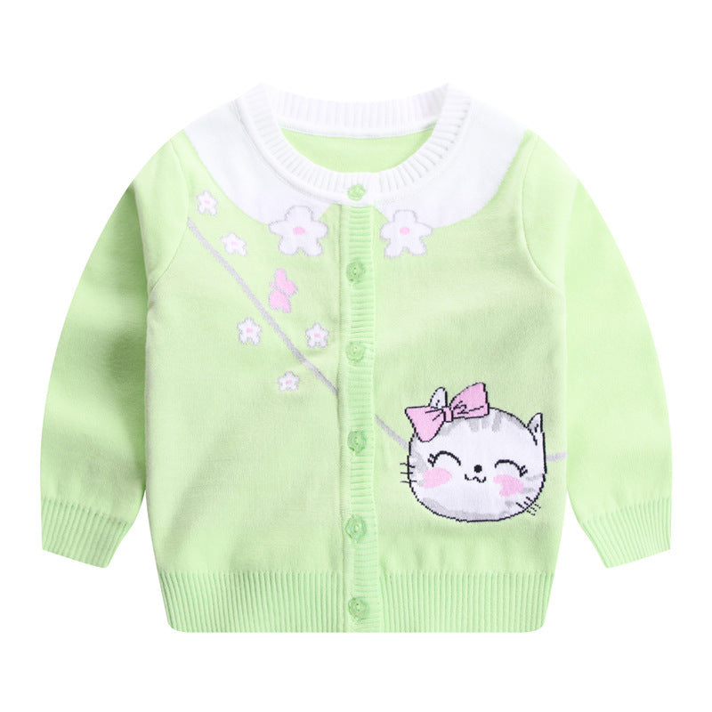 Kids Love This Kitten Sweater    Variety of Colors