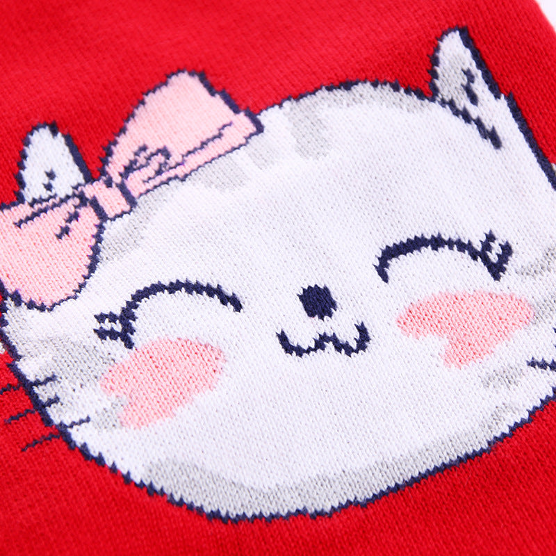 Kids Love This Kitten Sweater    Variety of Colors