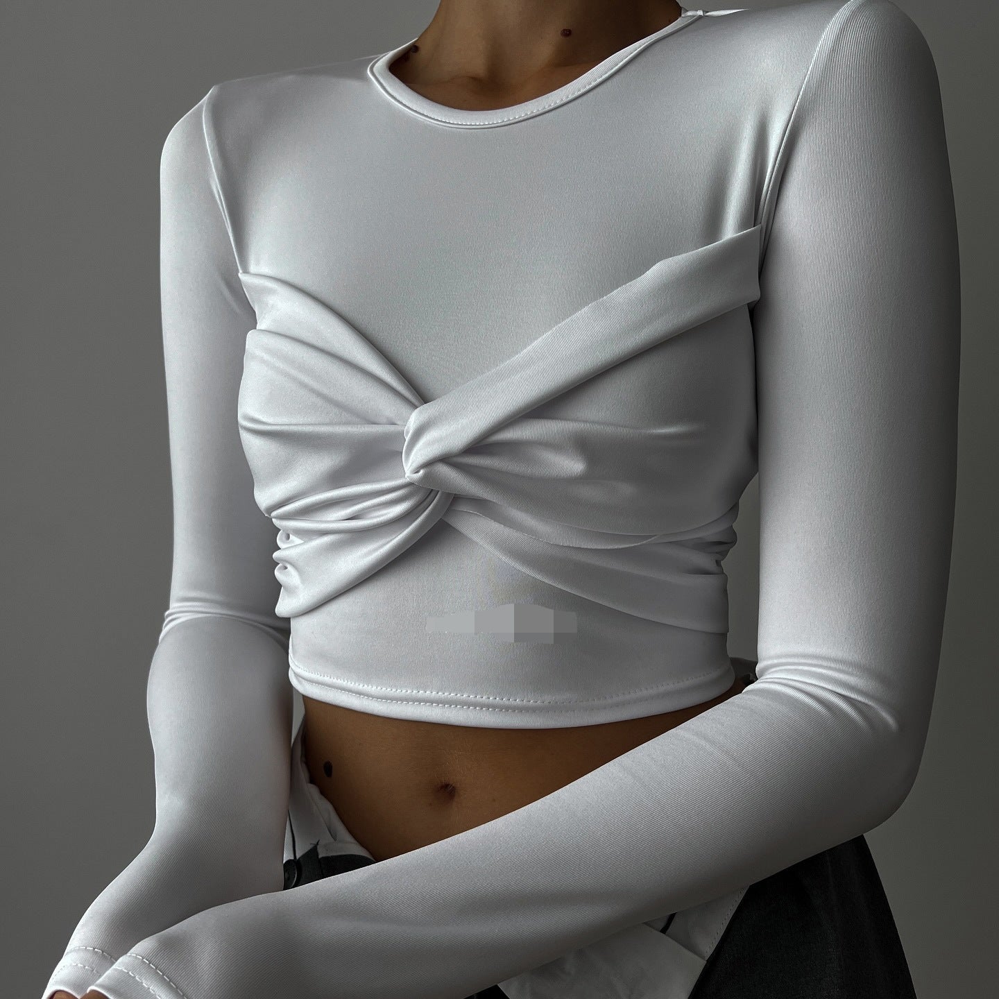 New Stylish Women's Long Sleeve T-shirt  Black or White