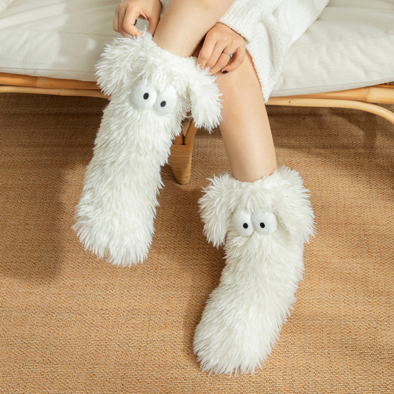 Fleece Anti-slip Women's Plush Fun Socks