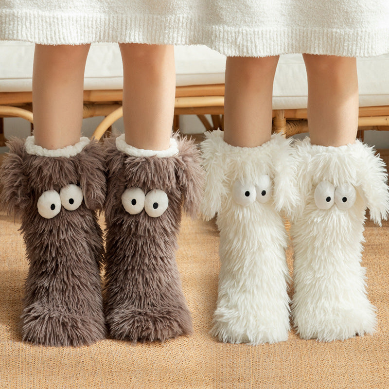 Fleece Anti-slip Women's Plush Fun Socks