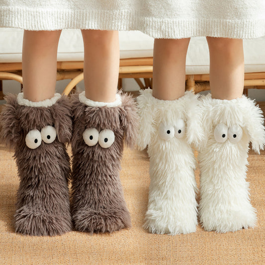 Fleece Anti-slip Women's Plush Fun Socks