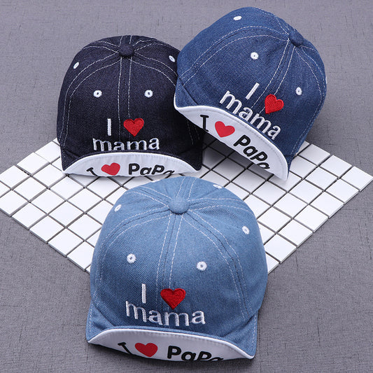I Love Mama/Papa Baseball Cap