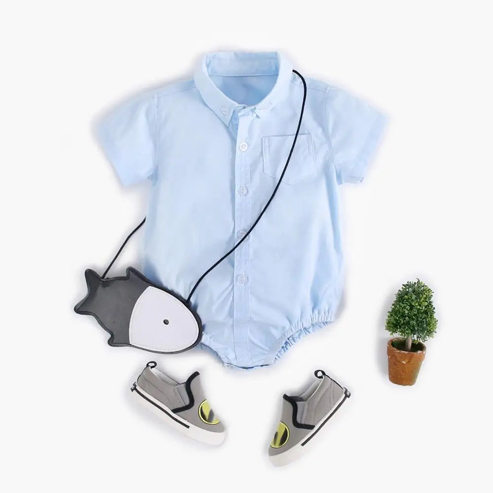 Baby Romper    Looks Like The Big Boys Shirt