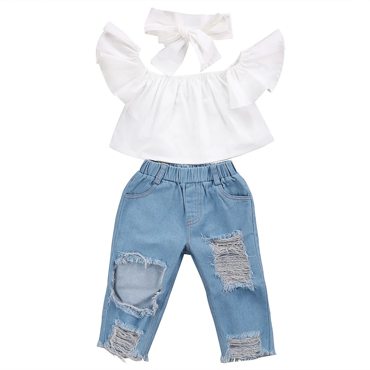 Off Shoulder Tops and Distressed Jeans     Just Like The Big Girls
