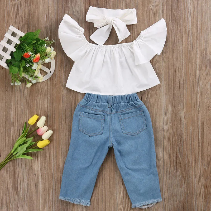 Off Shoulder Tops and Distressed Jeans     Just Like The Big Girls