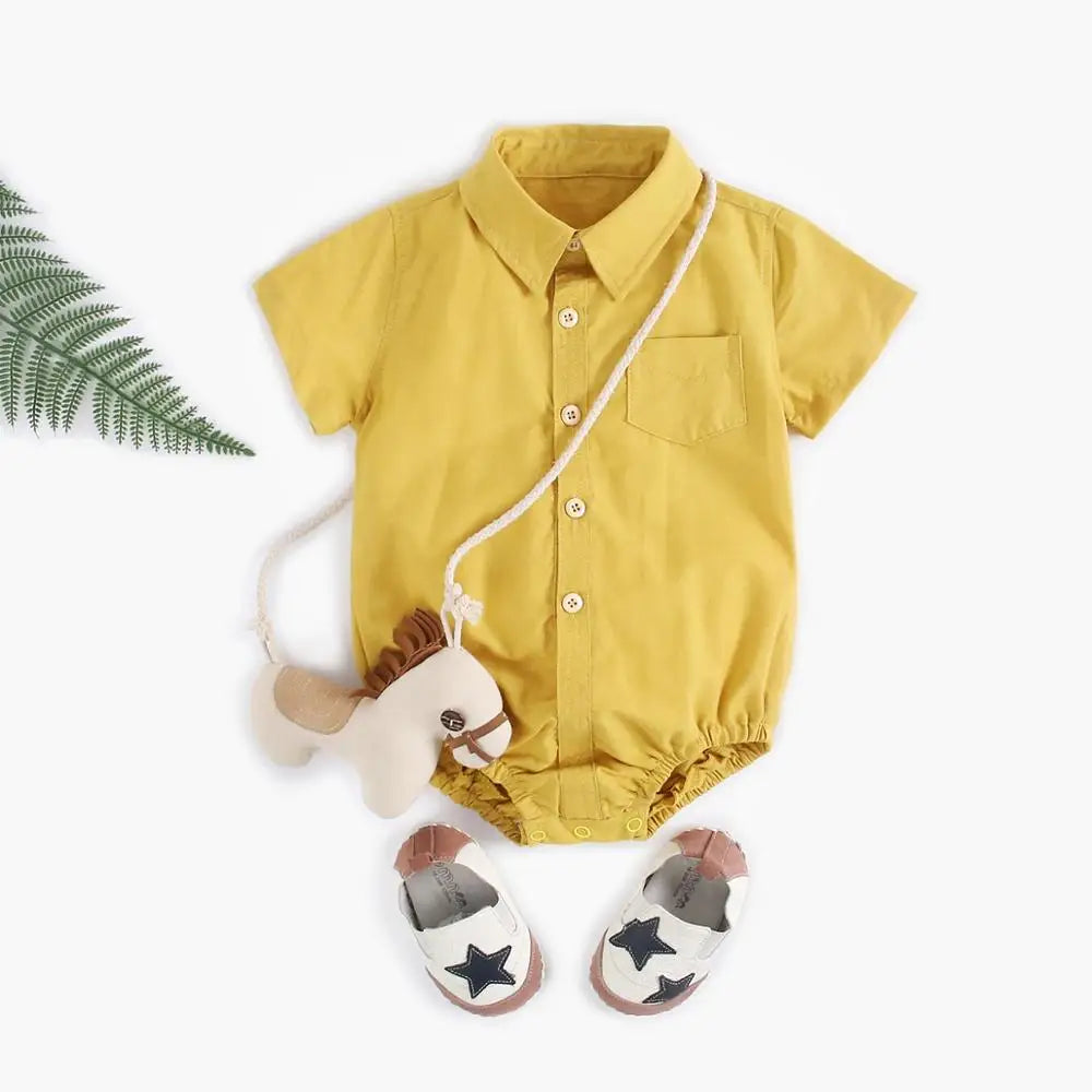 Baby Romper    Looks Like The Big Boys Shirt
