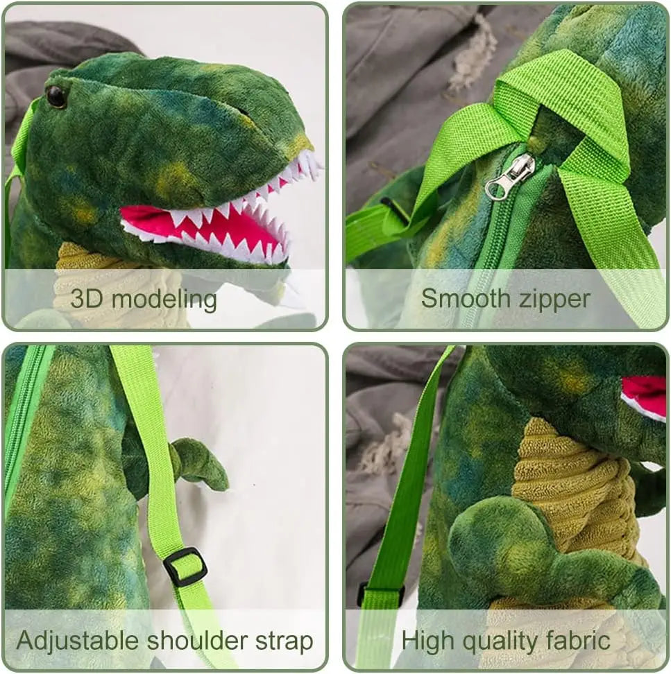 Dinosaur Bag for Kids with Adjustable Straps, Dinosaur Costume Accessory