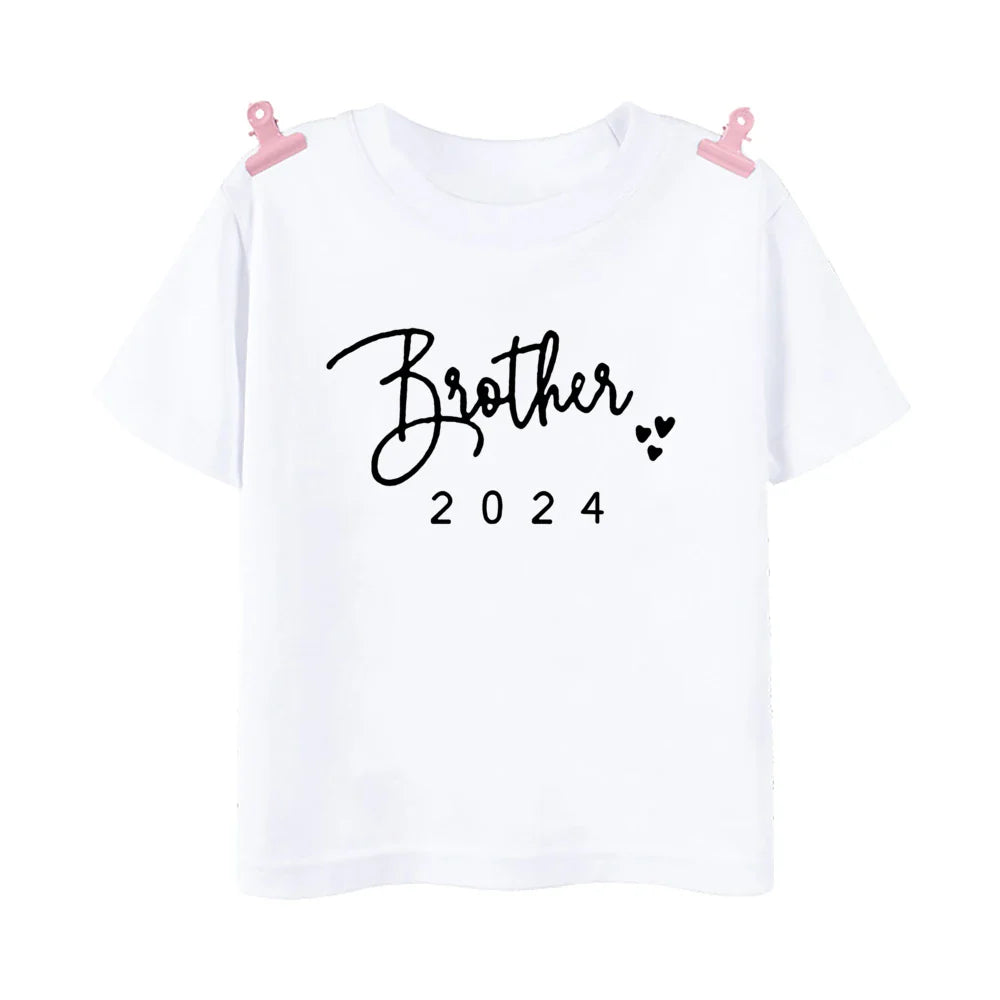 I'm Being Promoted To Big Sister/Brother 2024 Baby Announcement T Shirt Kids T-Shirt Children Tops Toddler Tshirt Summer Clothes