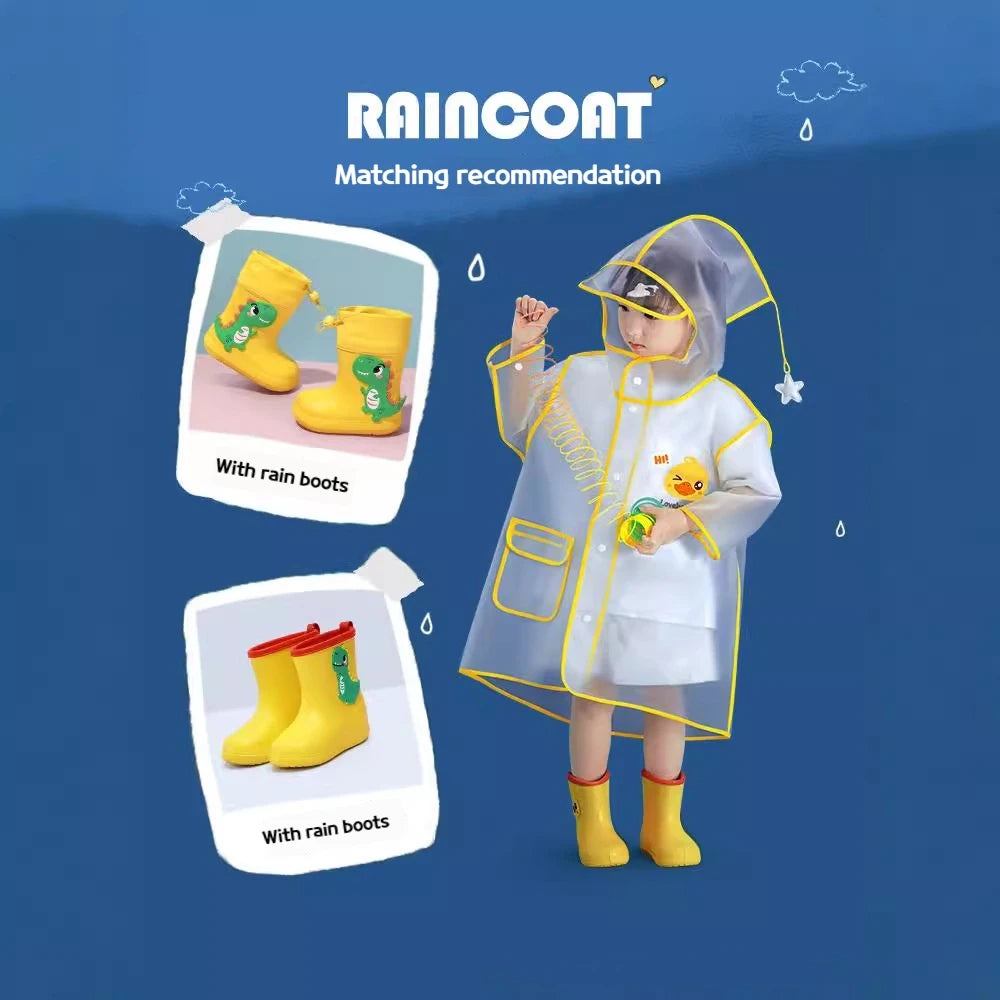 Dinosaur, Duck or Cow  Adorable Raincoat and Boots