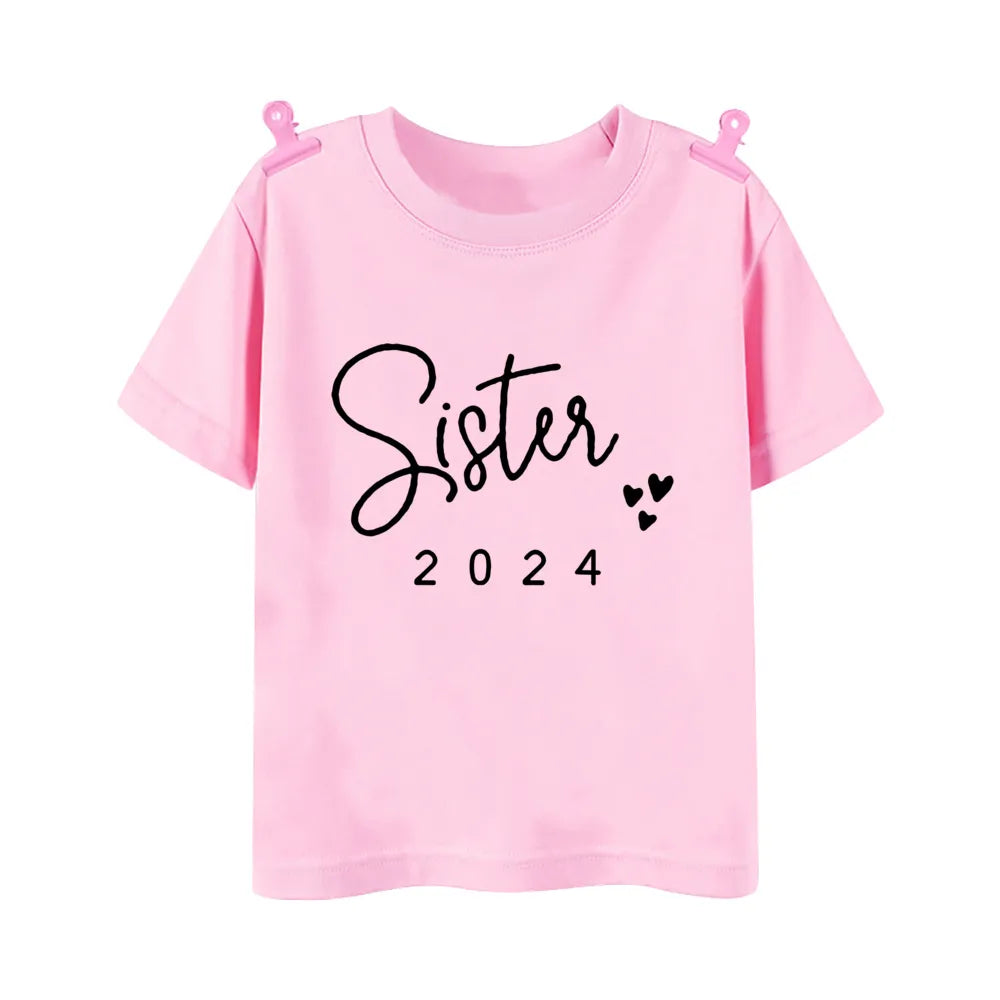 I'm Being Promoted To Big Sister/Brother 2024 Baby Announcement T Shirt Kids T-Shirt Children Tops Toddler Tshirt Summer Clothes