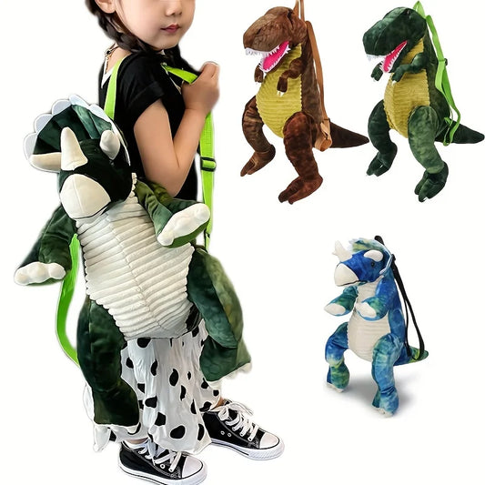 Dinosaur Bag for Kids with Adjustable Straps, Dinosaur Costume Accessory
