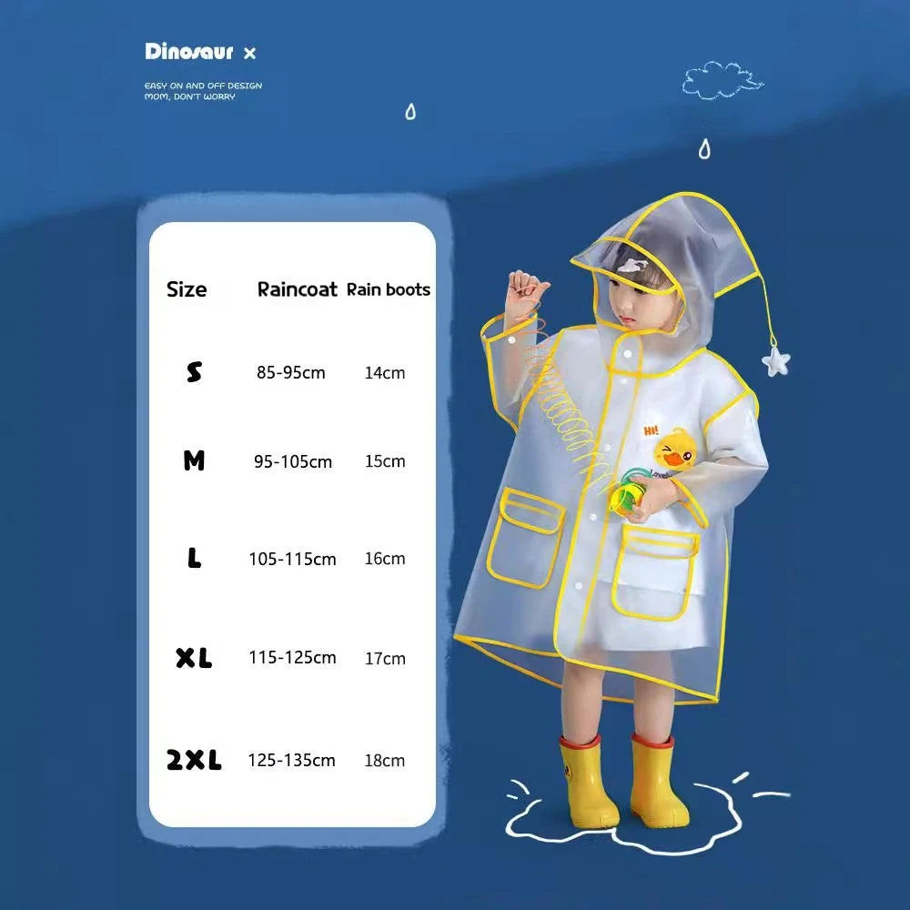Dinosaur, Duck or Cow  Adorable Raincoat and Boots