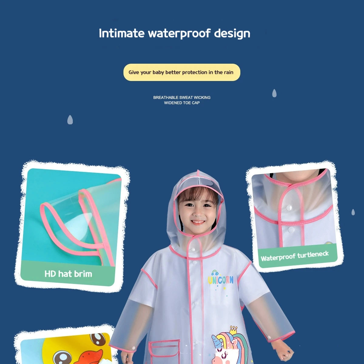 Dinosaur, Duck or Cow  Adorable Raincoat and Boots