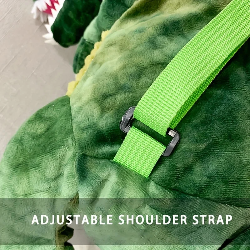 Dinosaur Bag for Kids with Adjustable Straps, Dinosaur Costume Accessory