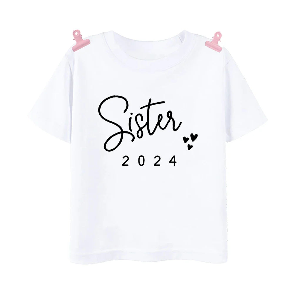 I'm Being Promoted To Big Sister/Brother 2024 Baby Announcement T Shirt Kids T-Shirt Children Tops Toddler Tshirt Summer Clothes