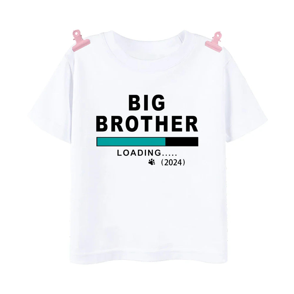 I'm Being Promoted To Big Sister/Brother 2024 Baby Announcement T Shirt Kids T-Shirt Children Tops Toddler Tshirt Summer Clothes