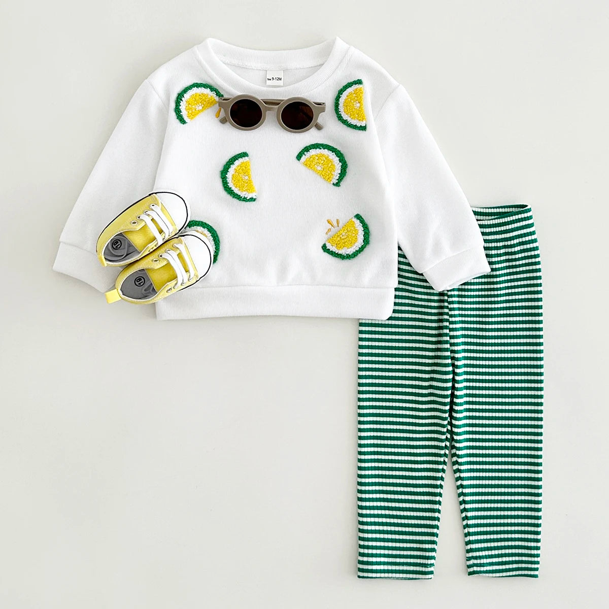 Lemon Embroidery 2 pc suit
