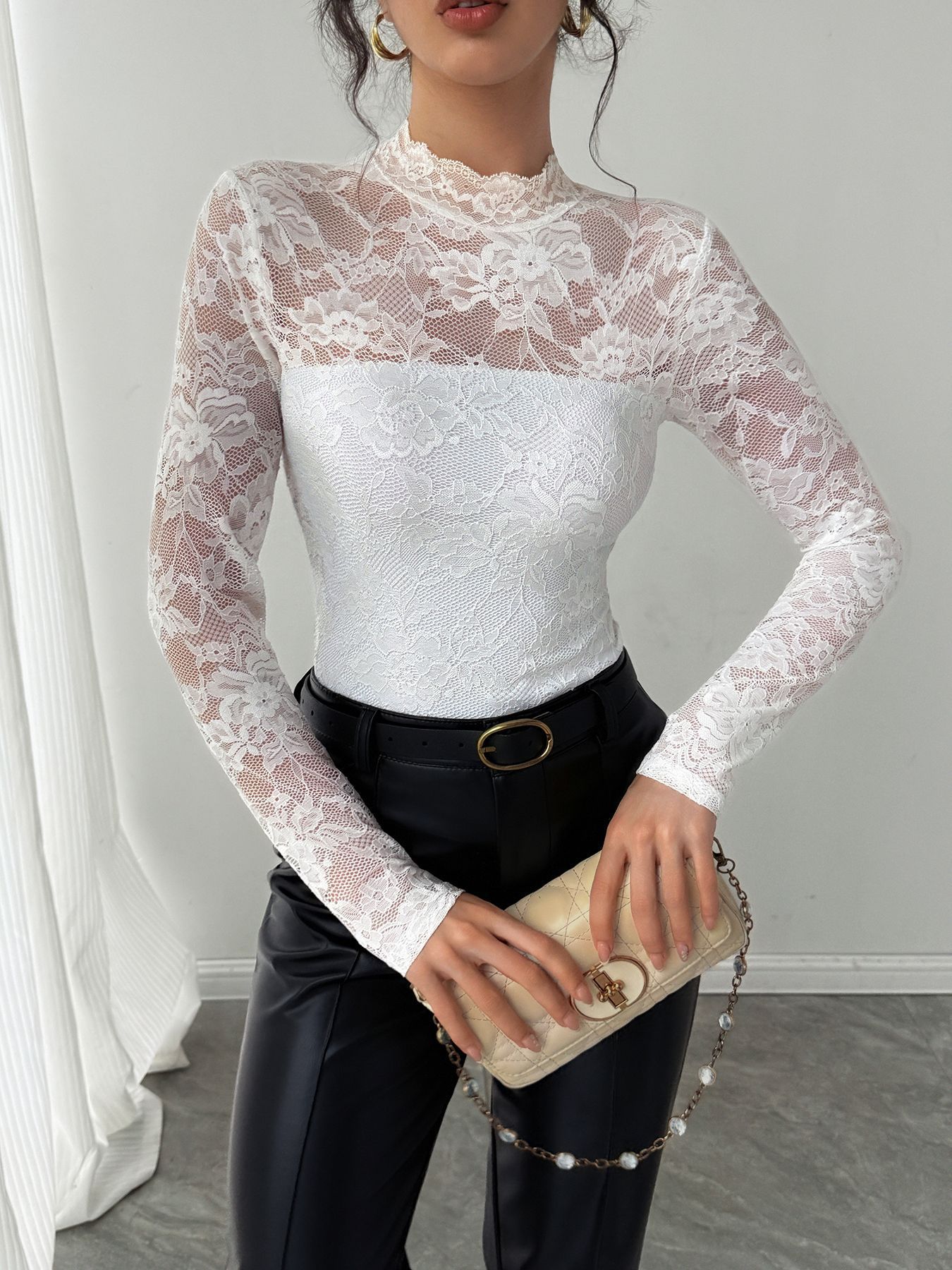 European And American Style Lace Slim Fit   Check out the Back