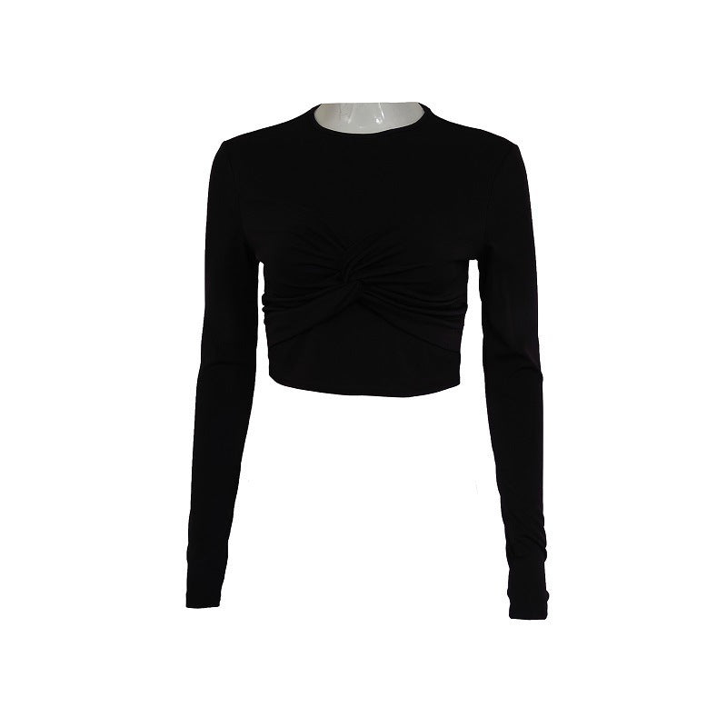 New Stylish Women's Long Sleeve T-shirt  Black or White