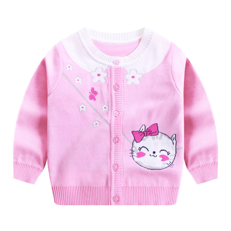 Kids Love This Kitten Sweater    Variety of Colors
